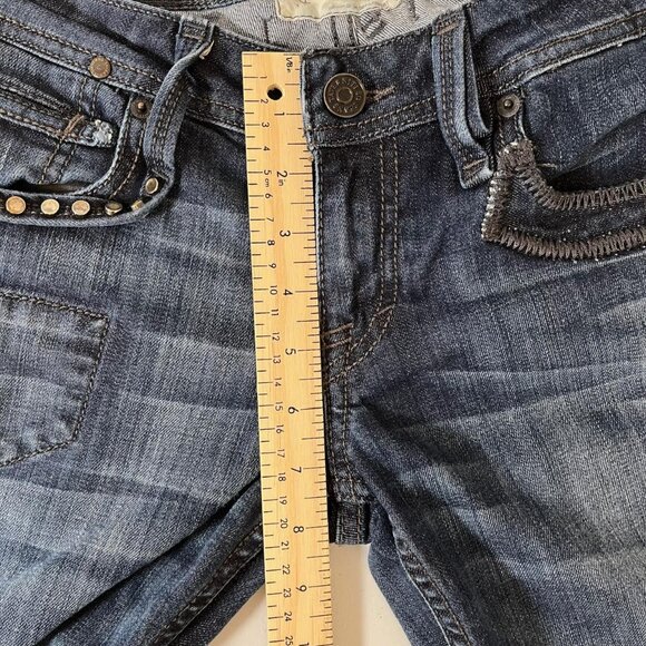 Jimmy Taverniti So Bootcut Low Rise Studded Jeans Size 27 - Picture 8 of 16